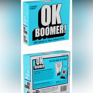 Ok Boomer trivia game played once. All score sheet except for one paper missing.